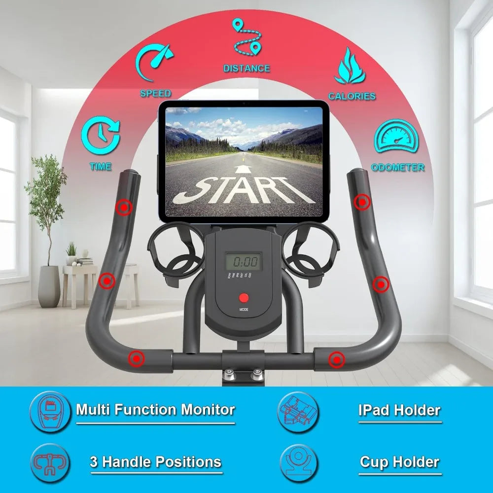 Exercise Bikes Stationary,Exercise Bike for Home Indoor Cycling Bike for Home Cardio Gym,Workout Bike with pad Mount