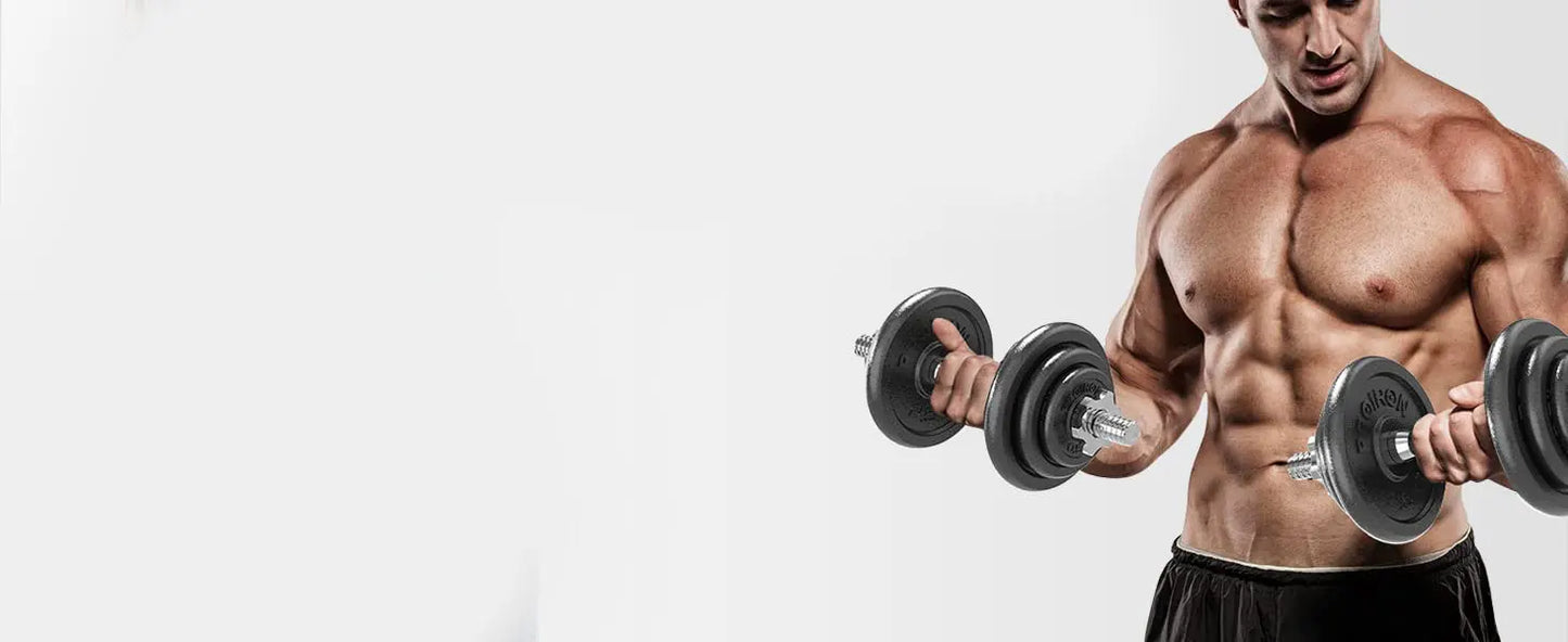 44Lbs Cast Iron Adjustable Dumbbell Set Hand Weight with Solid Dumbbell Handles Changed into Barbell Handily Great for B